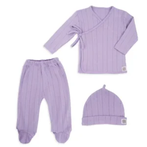 3-delige Babyset paars - Katoen -