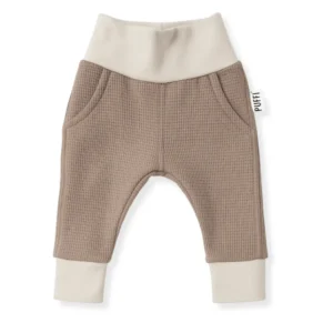 Babybroekje wafel - Beige 100% Katoen -